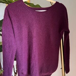 Max Studio Women's Purple Sweater %100 2ply cashmere